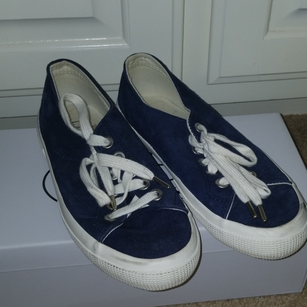 Navy suede Ralph Lauren